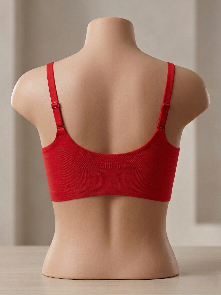 Seamless Strech Bra - Free Size Comfort Fit (Red)