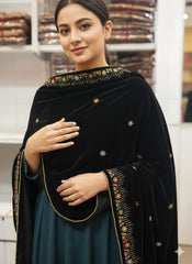 Velvet shawl - Black 119