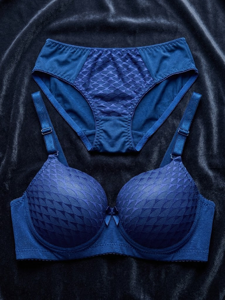 Luxury Coffee Brown Lace Bra & Panty Set – Soft Padded Comfort Fit Lingerie