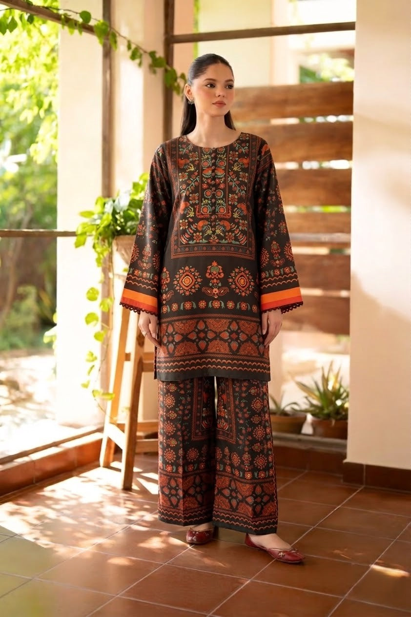 Printed 2 Pcs Co-Ord Set EX-021