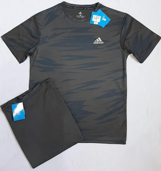 Adidas Men's Dri-Fit Sports T-Shirt Grey Graphic