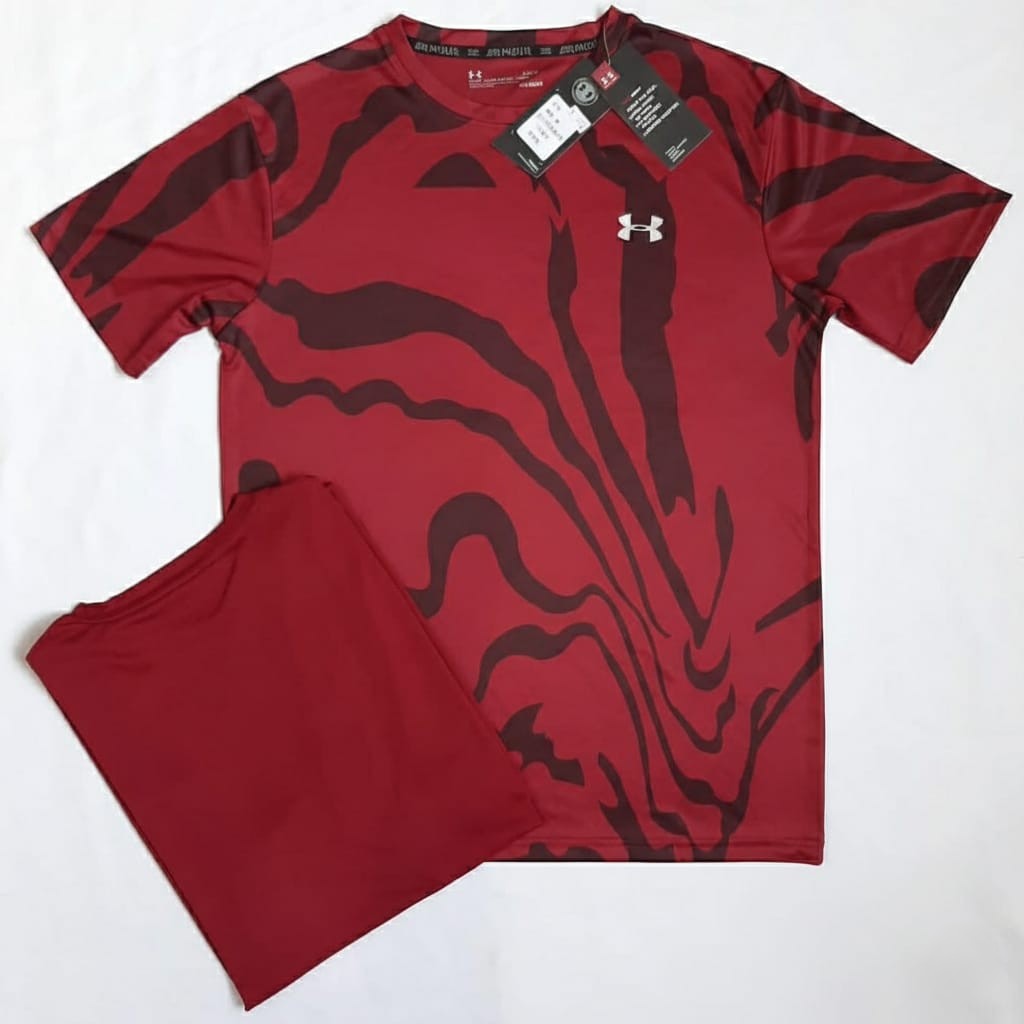 Under Armour Men's Dri-Fit Sports T-Shirt Red Graphic