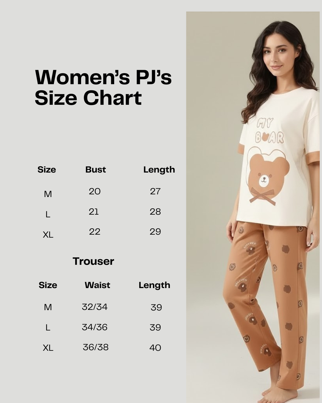 My Bear Printed Night Suit