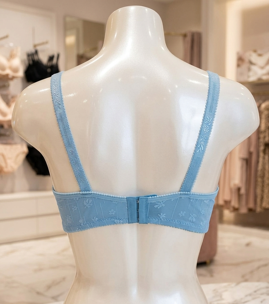 Embossed Full-Coverage Bra C105