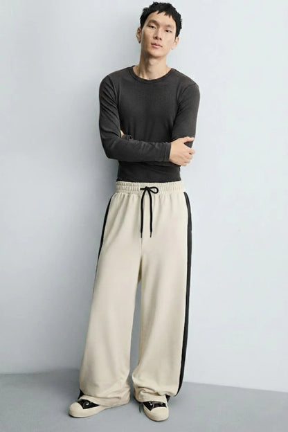 Dual-Tone Wide Leg Trouser