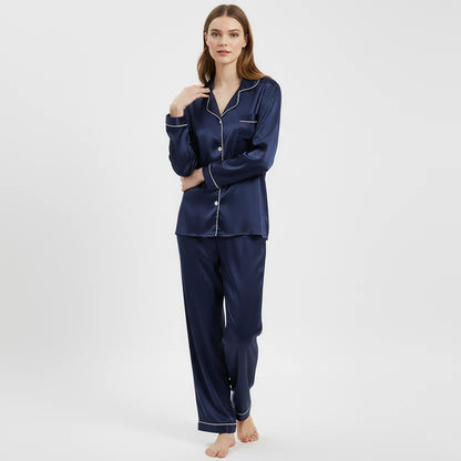 Premium Silk Night Suit - Blue