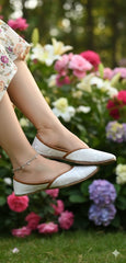 Leather Khussa - Baby Pink