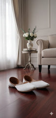 Leather Khussa - Baby Pink