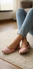 Leather khussa- baby Pink