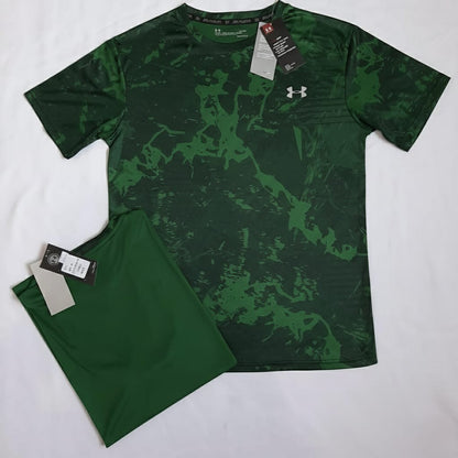 Under Armour Men's Dri-Fit Sports T-Shirt Green Graphic