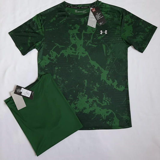 Under Armour Men's Dri-Fit Sports T-Shirt Green Graphic