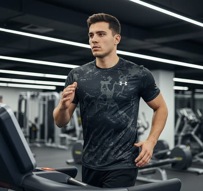 Under Armour Men's Dri-Fit Sports T-Shirt Grey Graphic