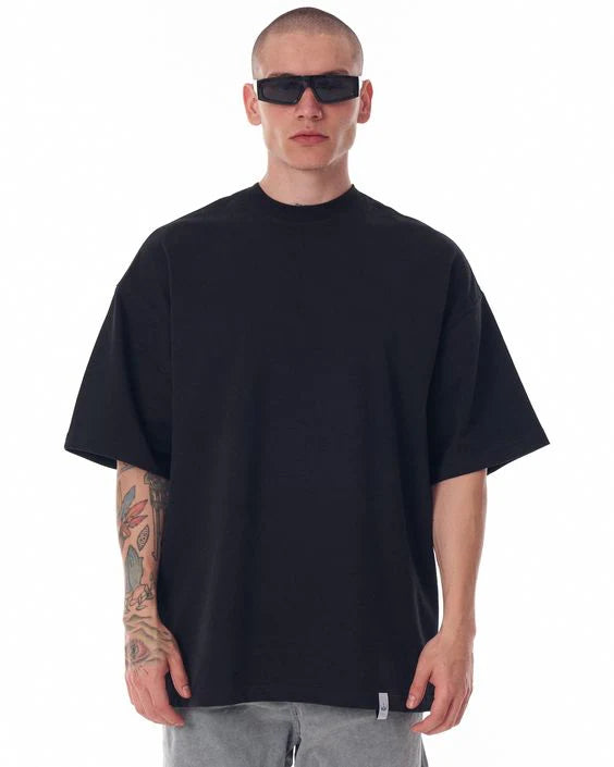 Drop Shoulder Tee For Men - Black