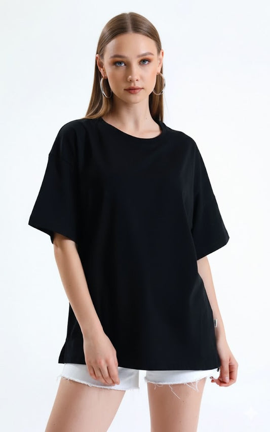 Drop Shoulder T-shirt - Black